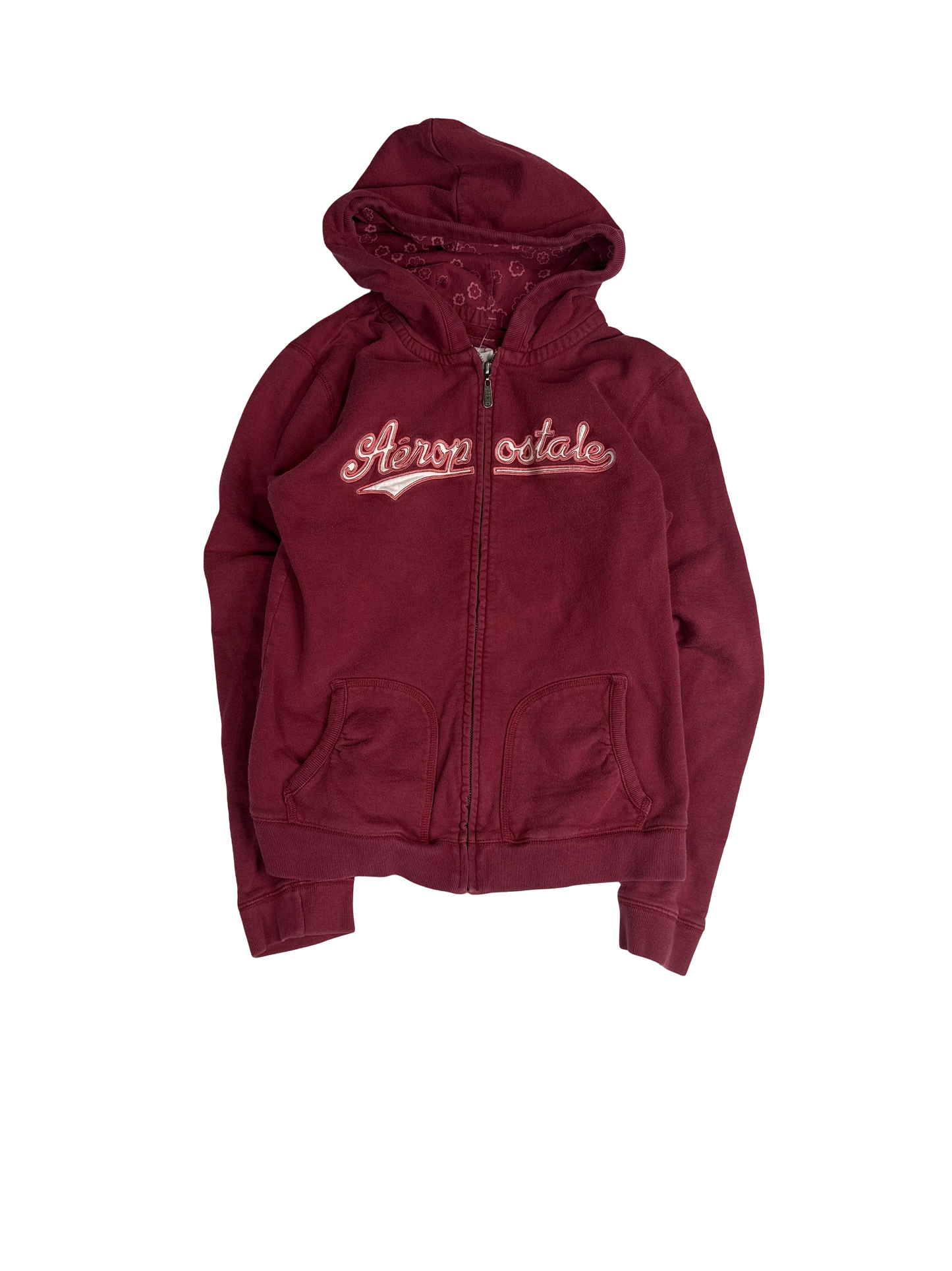 Aeropostale Maroon Zip Hoodie (L)