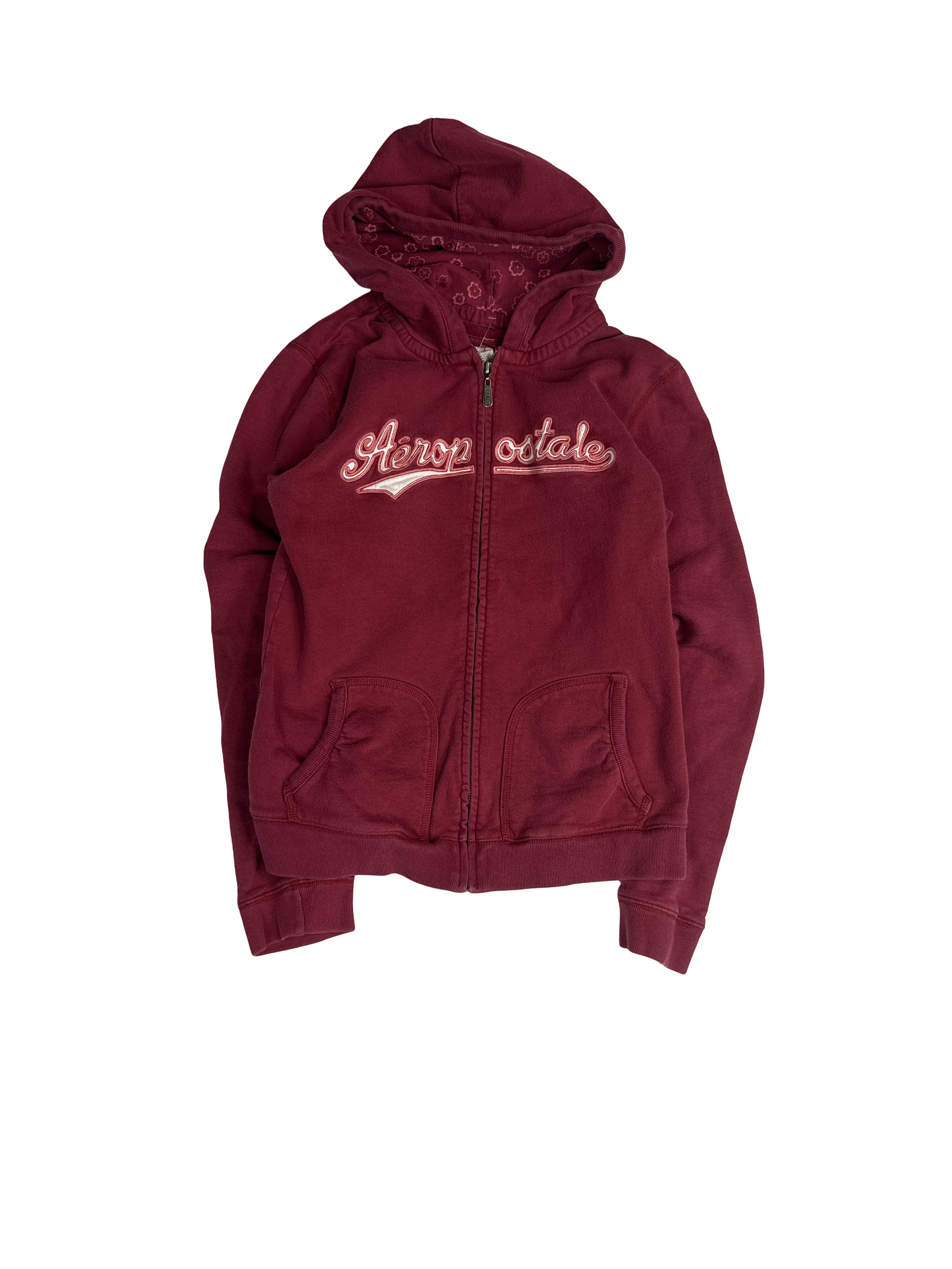 Aeropostale Maroon Zip Hoodie (L)