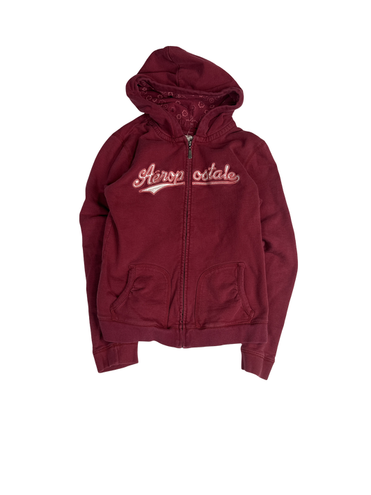 Aeropostale Maroon Zip Hoodie (L)
