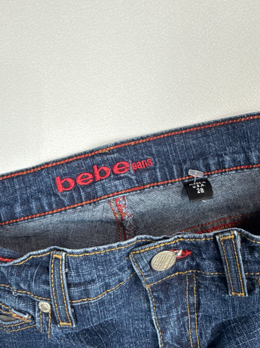 Y2K Bebe Jeans Flare Denim Pants (28)