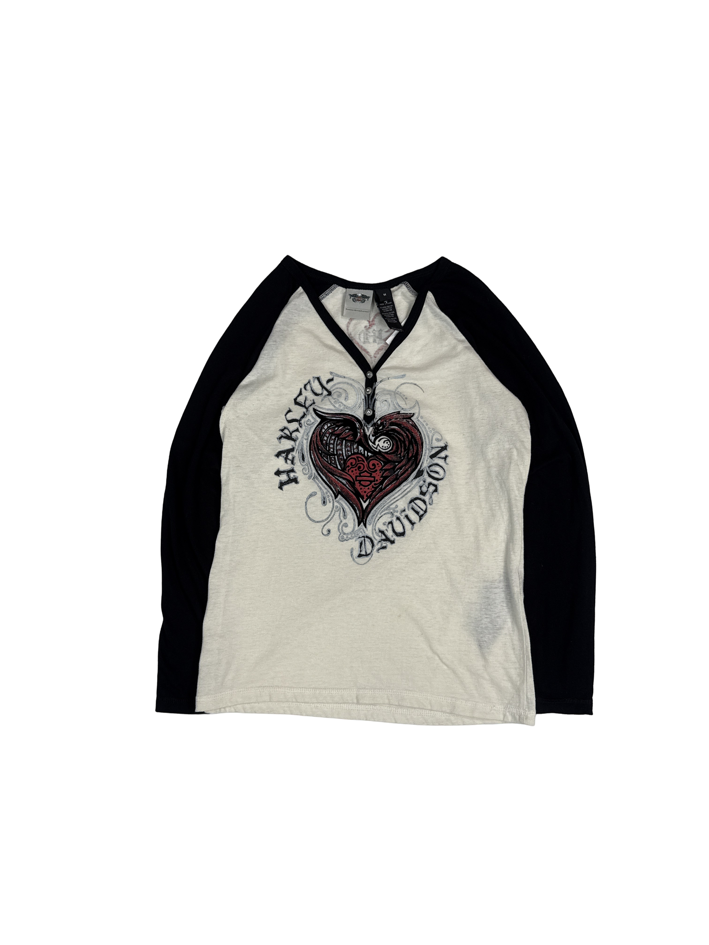 Harley-Davidson Heart Graphic Raglan Tee (M)