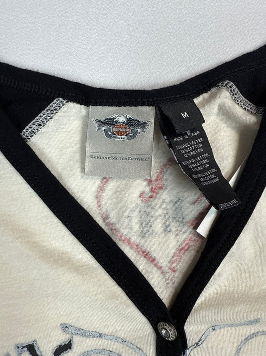 Harley-Davidson Heart Graphic Raglan Tee (M)