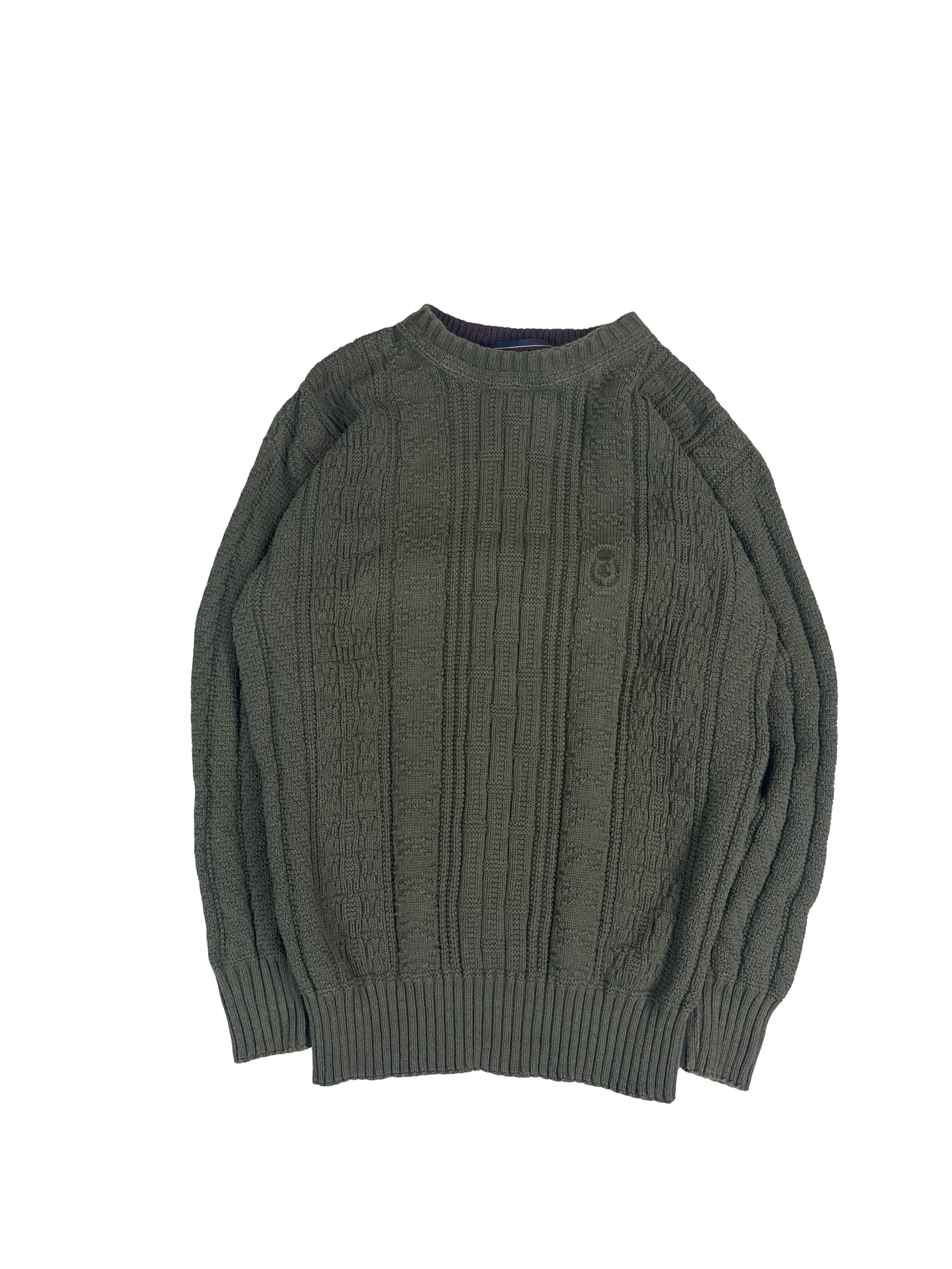 1990s Chaps Ralph Lauren Textured Knit Pullover (S)