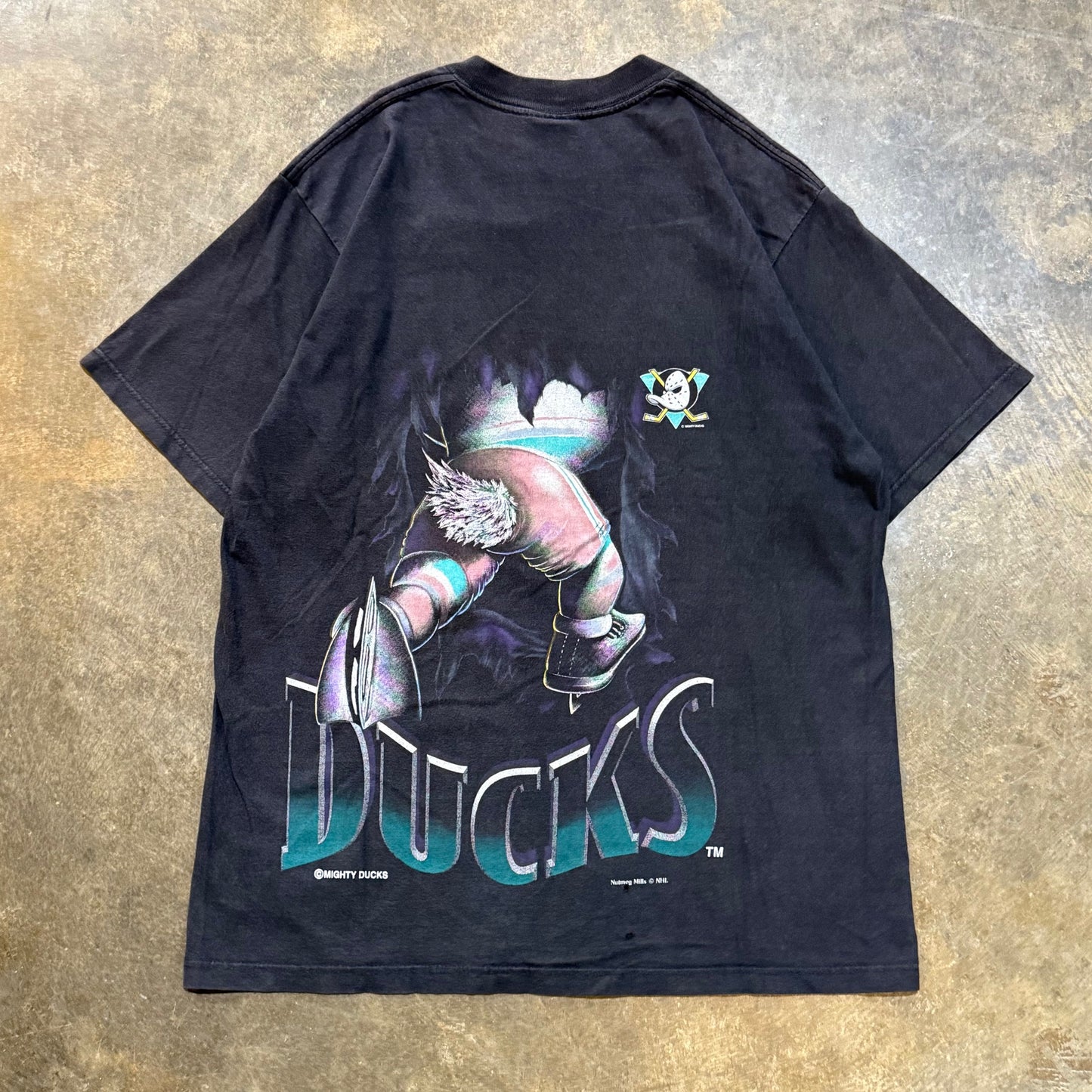 Vintage Mighty Duck Hockey Character Tee Black