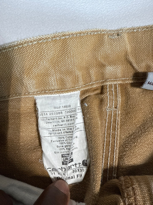 Carhartt Original Fit Brown Duck Work Pants (30x30)
