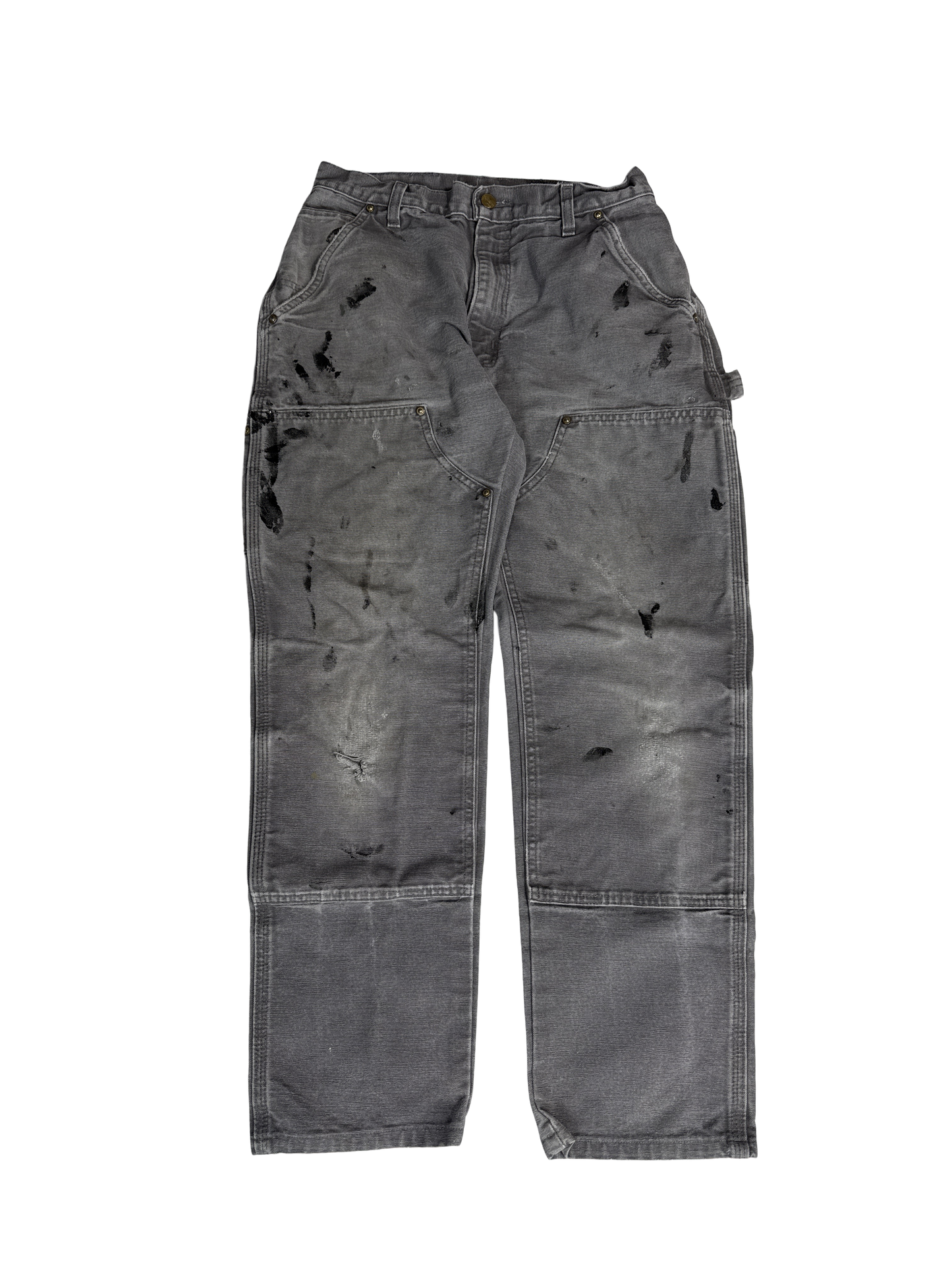 Carhartt Made in USA Gray Double Knee Work Pants