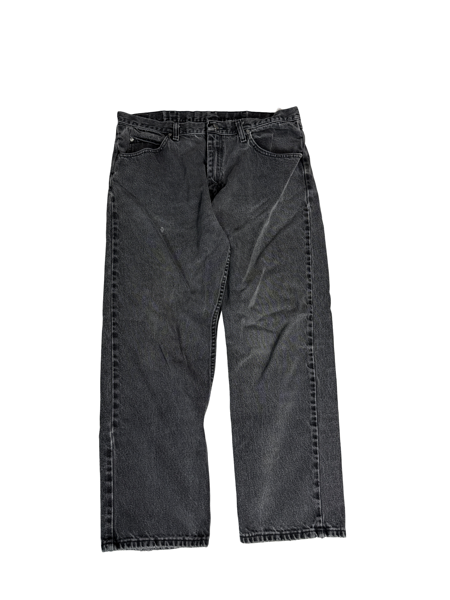 Wrangler Relaxed Fit Black Denim Jeans (36x29)