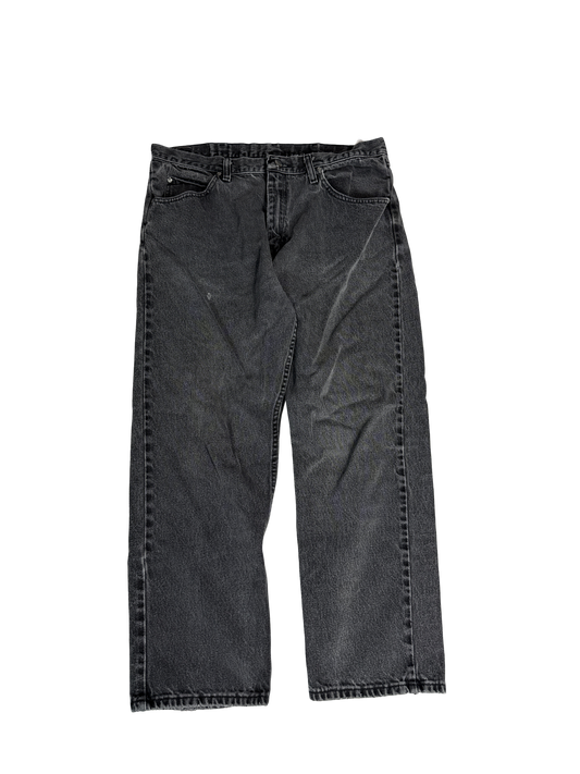 Wrangler Relaxed Fit Black Denim Jeans (36x29)