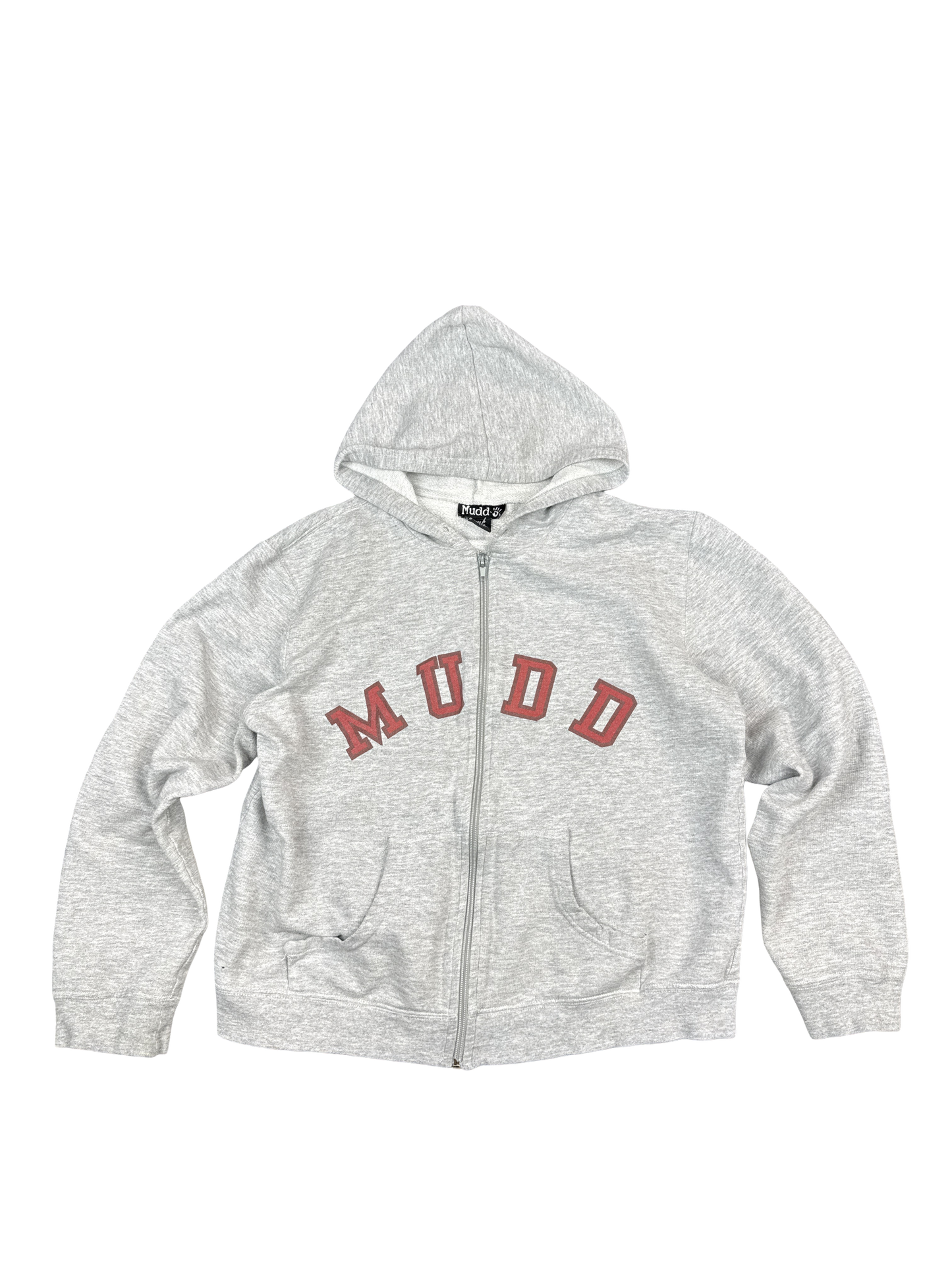 Y2K Mudd Gray Zip-Up Hoodie (L)