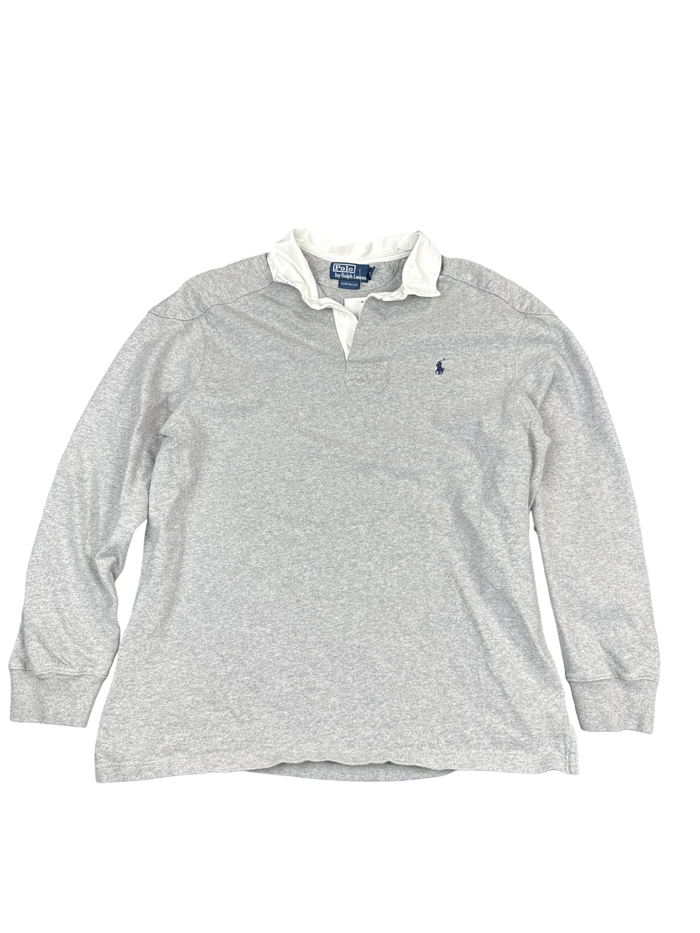 Polo Ralph Lauren Gray Long Sleeve Rugby Shirt (M)