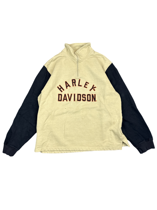 Harley-Davidson Two-Tone Quarter Zip Pullover (XL)