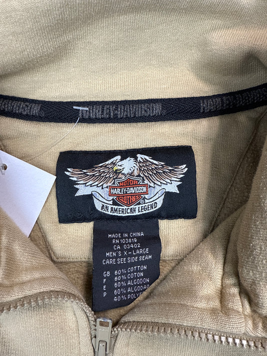 Harley-Davidson Two-Tone Quarter Zip Pullover (XL)