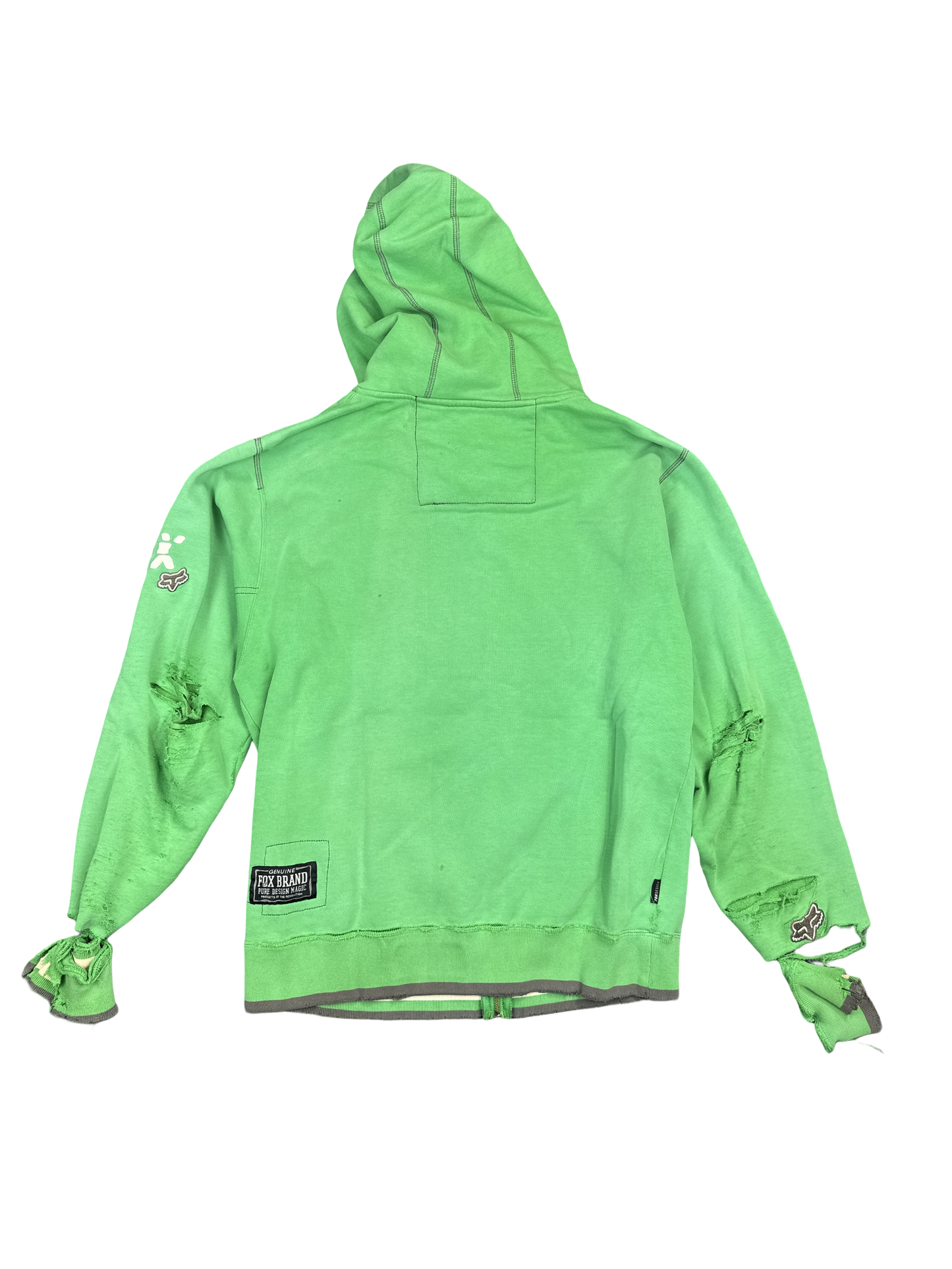 Fox Riders Company Green Zip-Up Hoodie (M)
