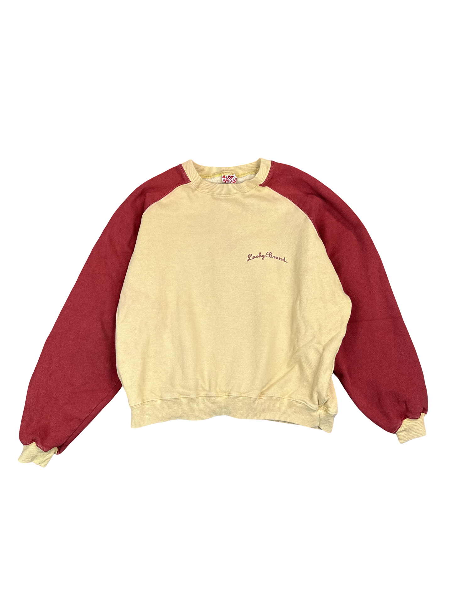 Lucky Brand Two-Tone Raglan Crewneck Sweatshirt (M)