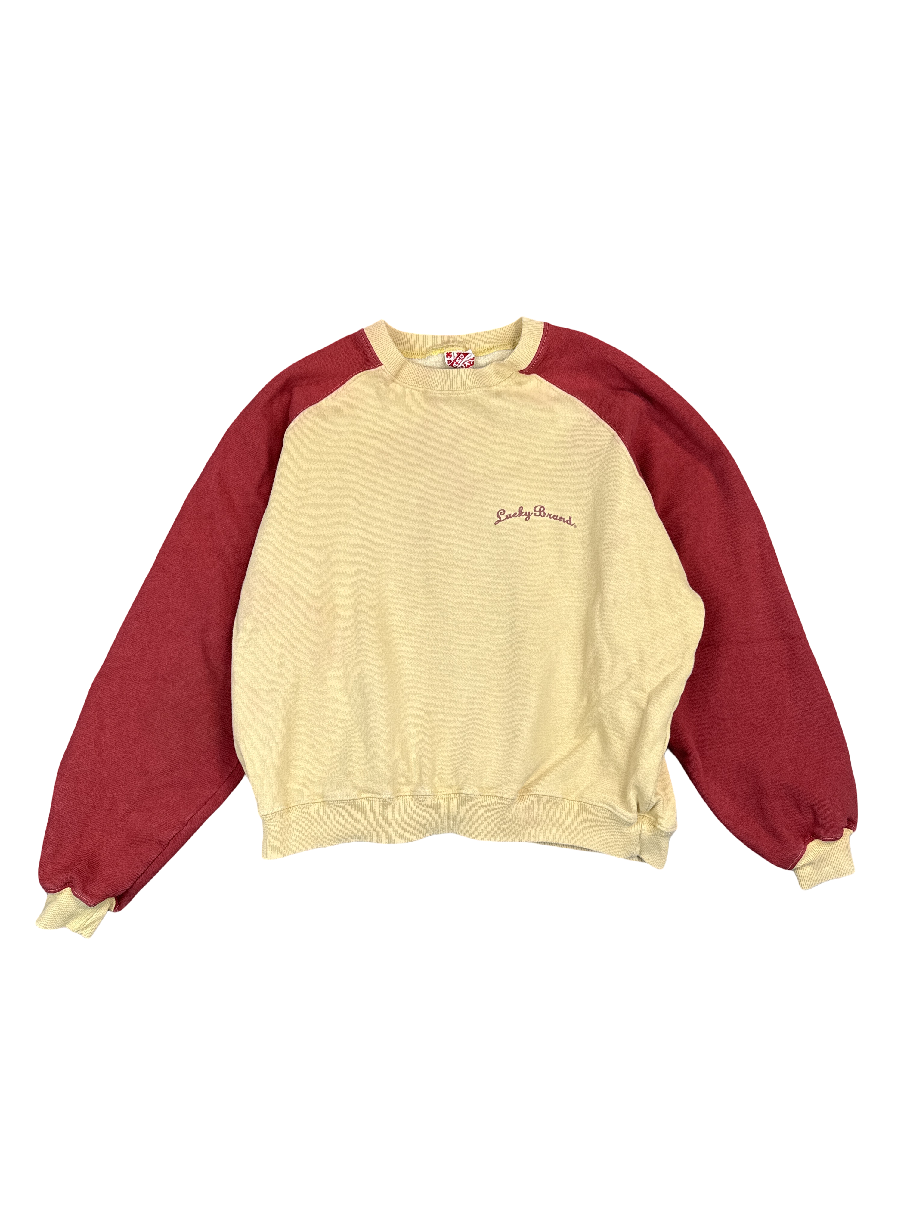 Lucky Brand Two-Tone Raglan Crewneck Sweatshirt (M)