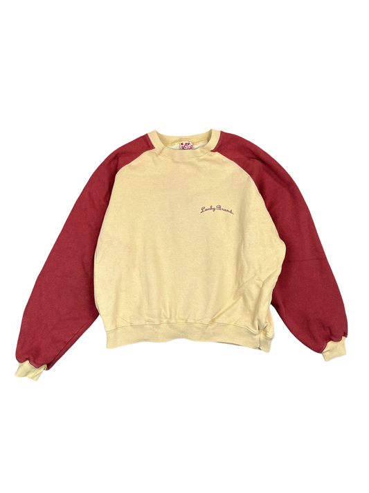 Lucky Brand Two-Tone Raglan Crewneck Sweatshirt (M)