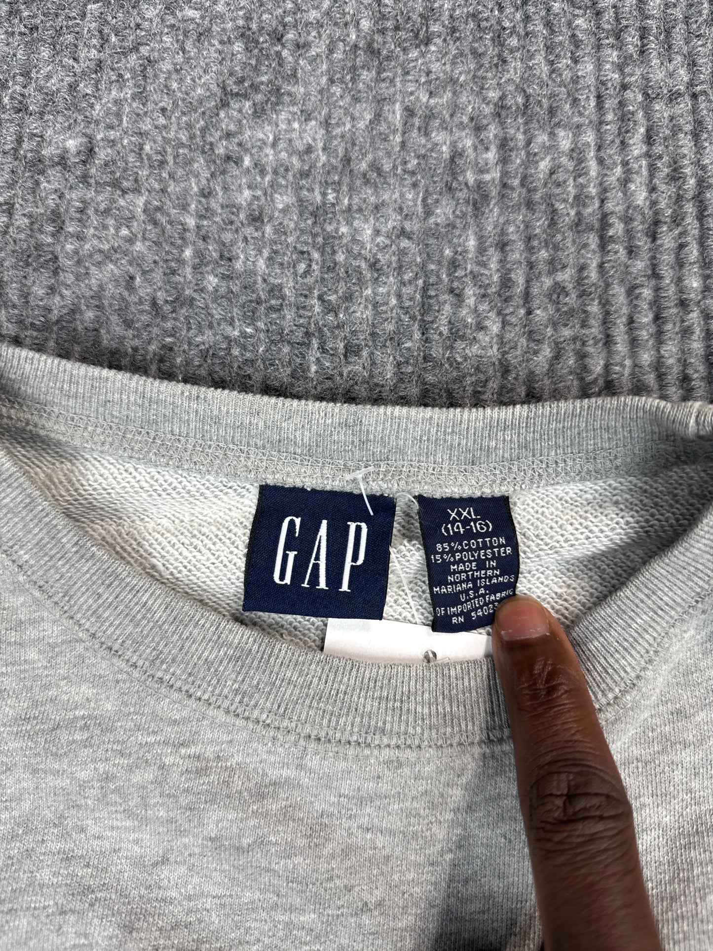 GAP Heather Gray Logo Sweatshirt (XXL)