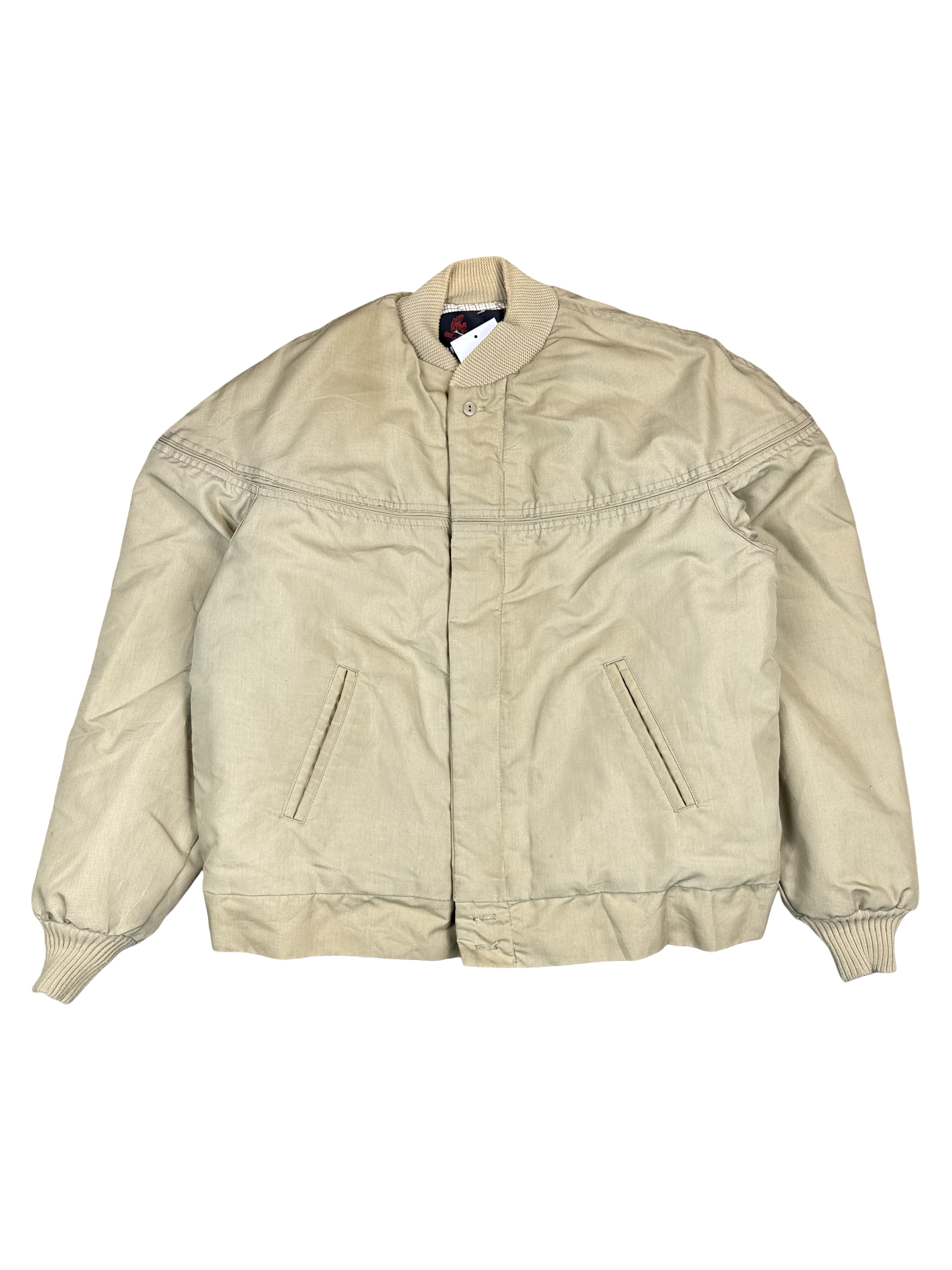American Jac Made in USA Khaki Bomber Jacket (L)