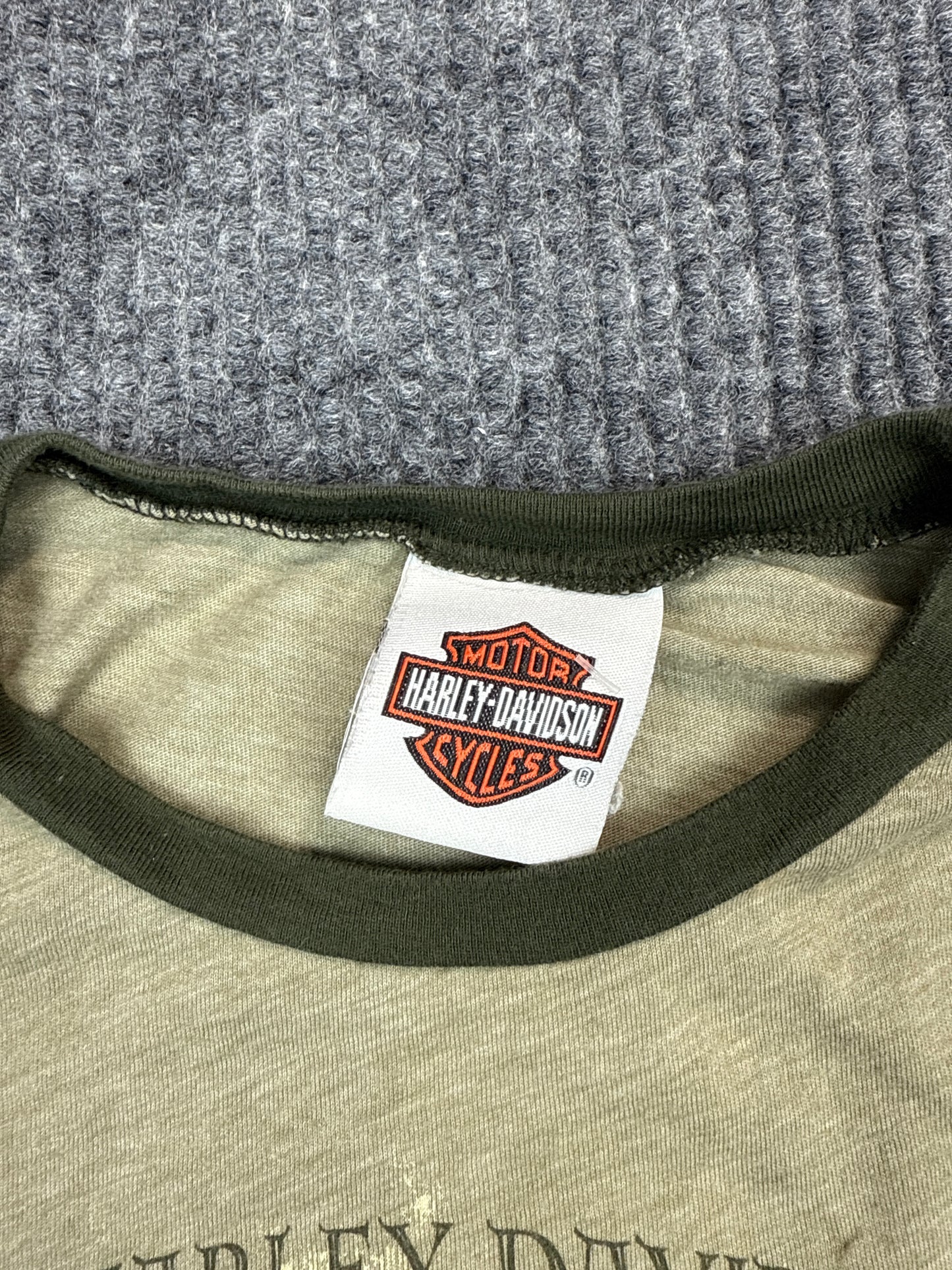 Harley-Davidson Olive Ringer Graphic Tee (S)