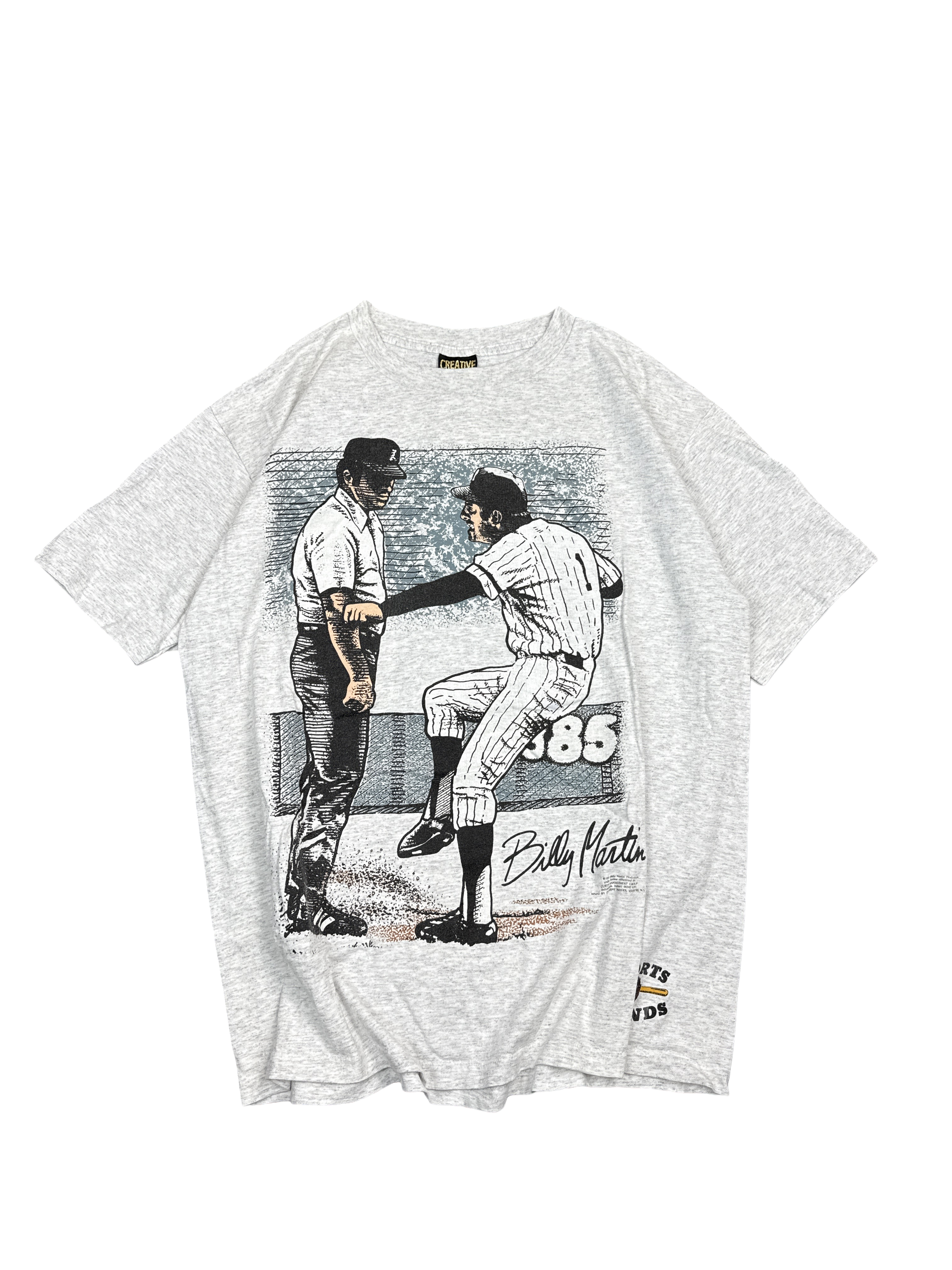 1980s Billy Martin Baseball Graphic Tee (L)
