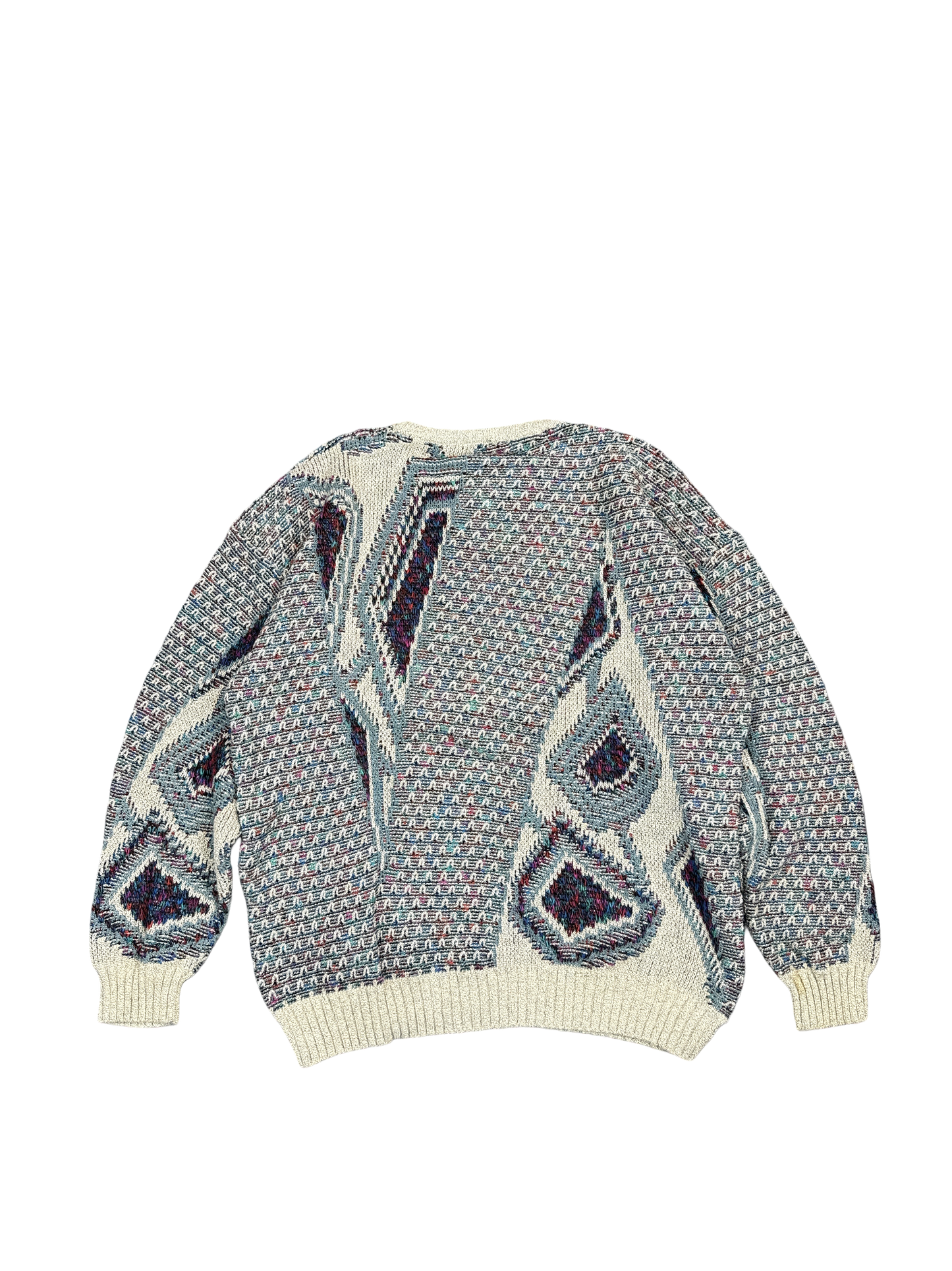 1990s Lansons Made in Italy Abstract Knit Sweater (L)