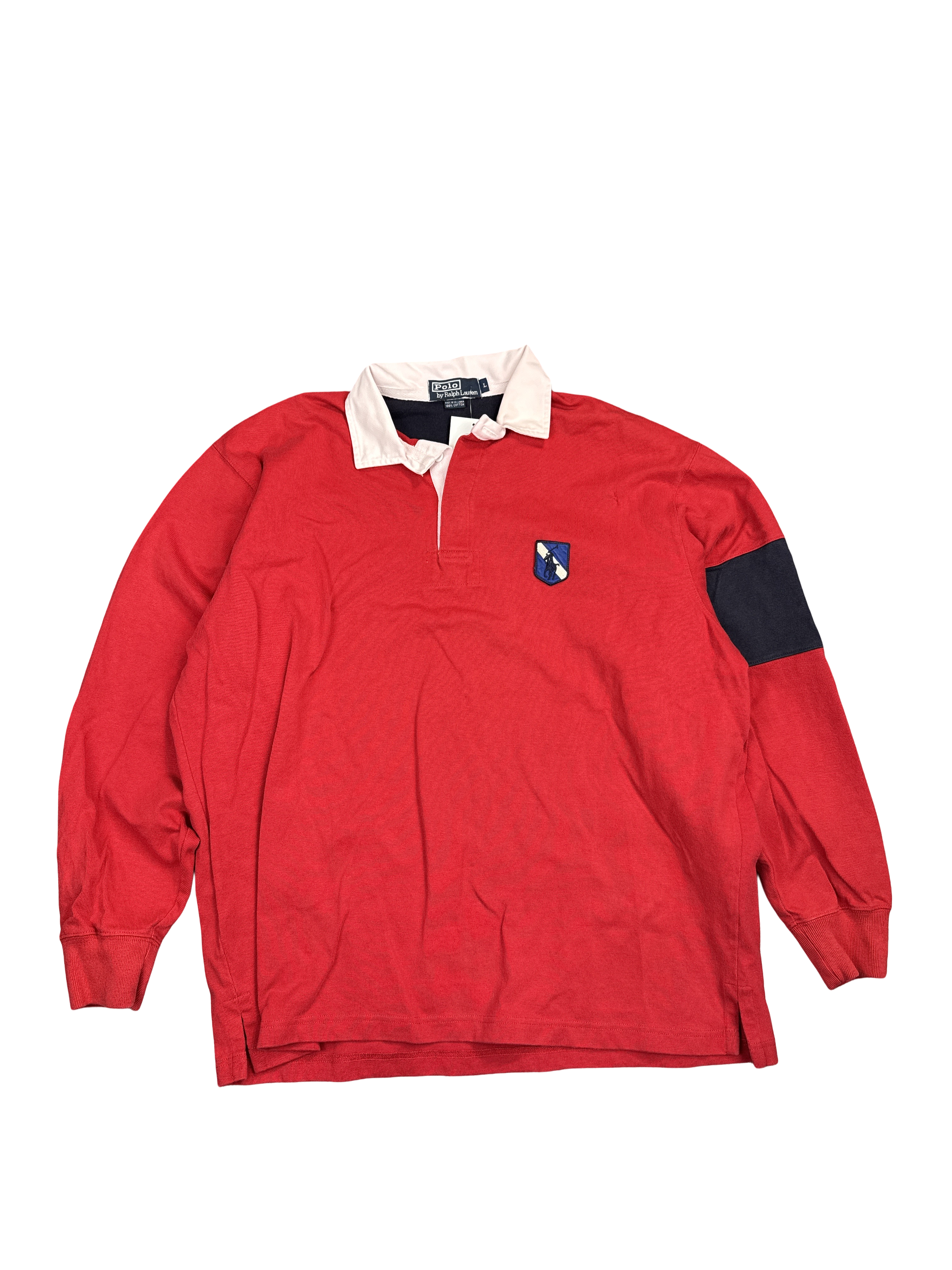 Polo Ralph Lauren Red Rugby Shirt (L)