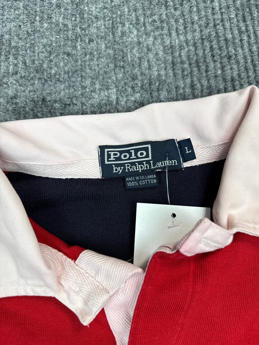 Polo Ralph Lauren Red Rugby Shirt (L)