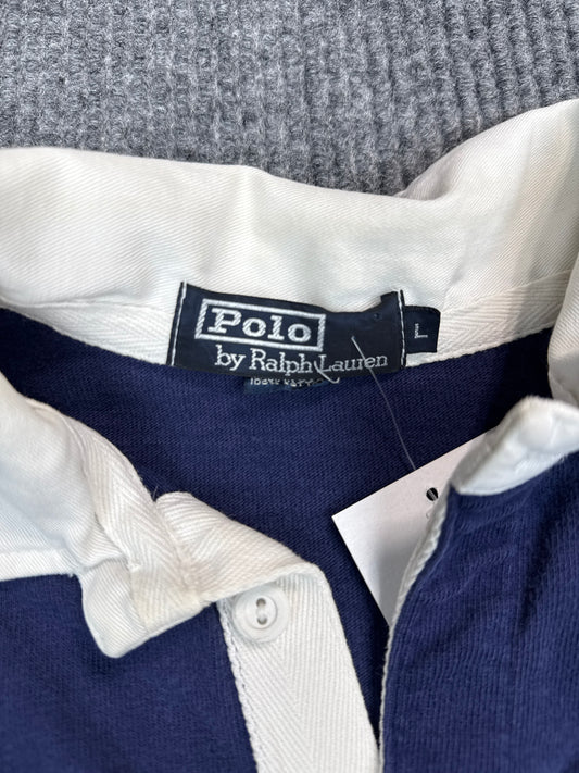 Polo Ralph Lauren Navy Red Colorblock Rugby Shirt (L)