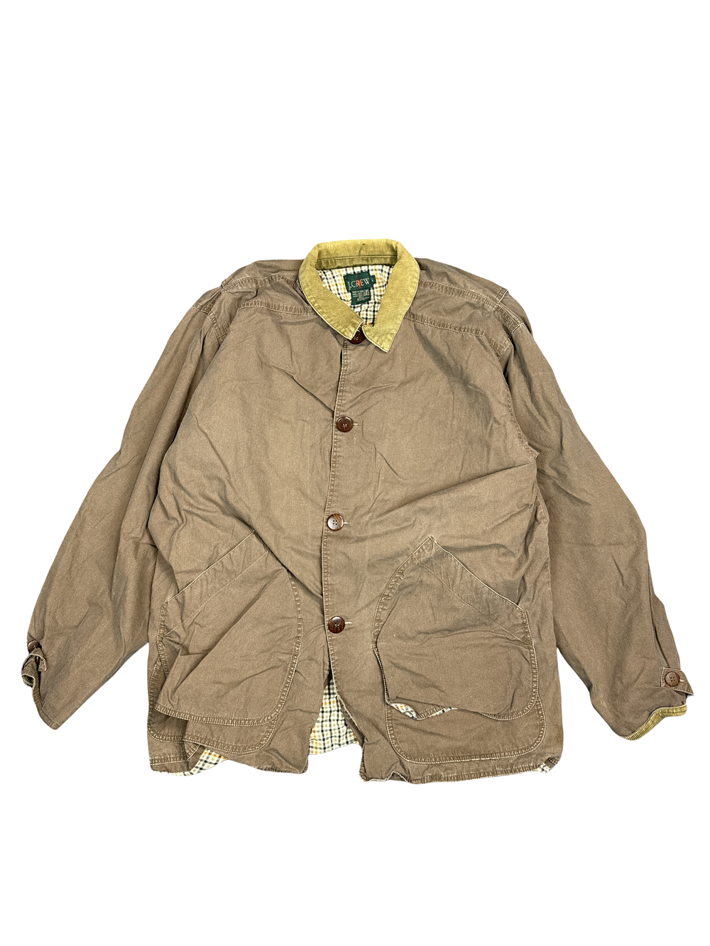 J.Crew Corduroy Collar Canvas Barn Jacket (L)