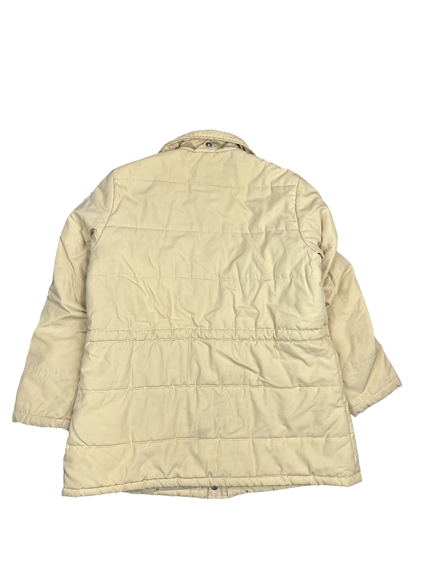 1980s Beige Quilted Nylon Jacket (L)