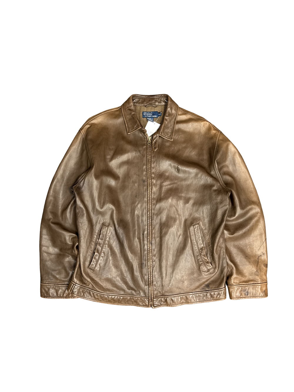 Polo Ralph Lauren Brown Leather Jacket (2XL)
