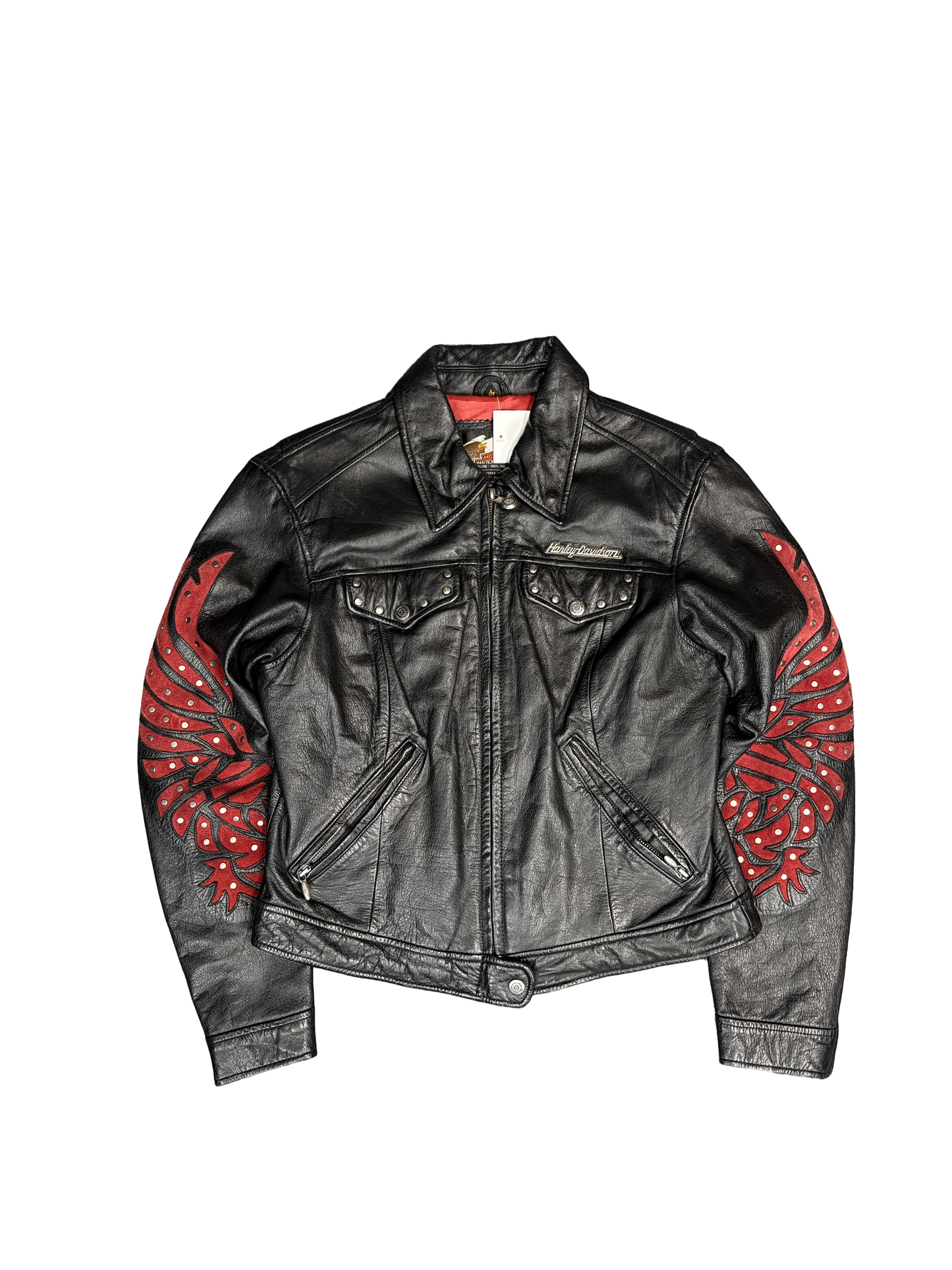 Harley-Davidson Black Leather Eagle Jacket (S)