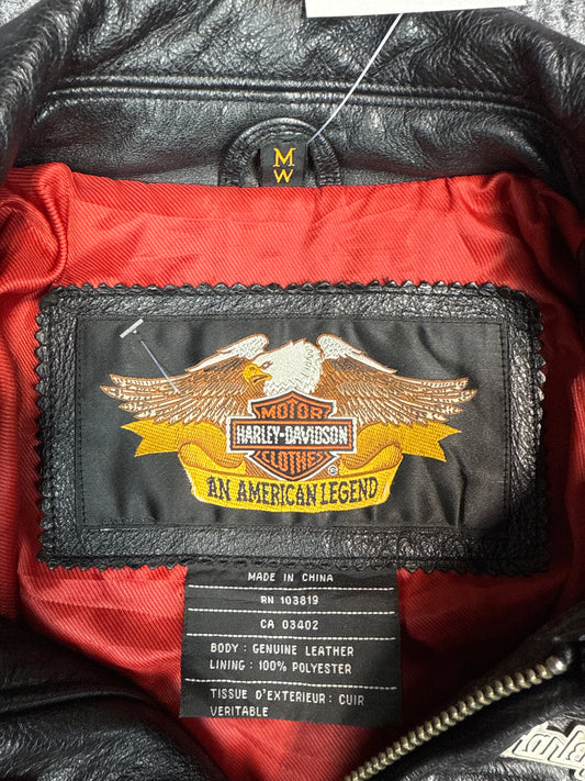 Harley-Davidson Black Leather Eagle Jacket (S)