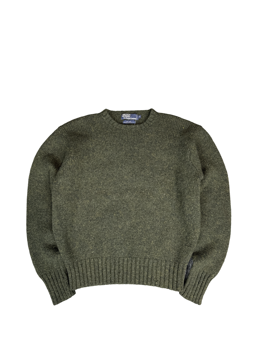 Polo Ralph Lauren Wool Crewneck Sweater with Suede Elbow Patches (M)