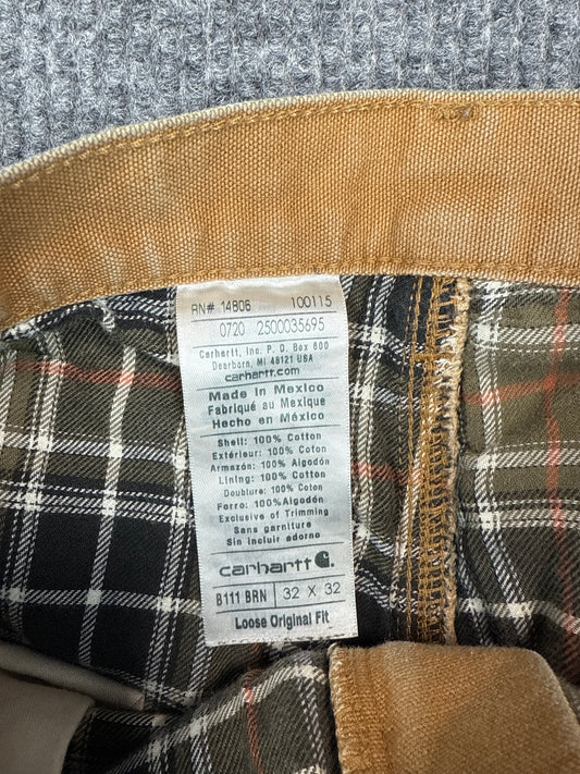 Carhartt B111 Brown Duck Work Pants (32x32)