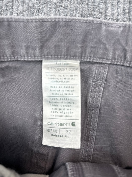 Carhartt Gray Relaxed Fit Work Shorts (32)