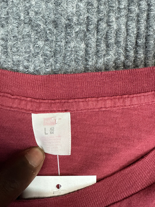 Faded Red Pocket T-Shirt (M)