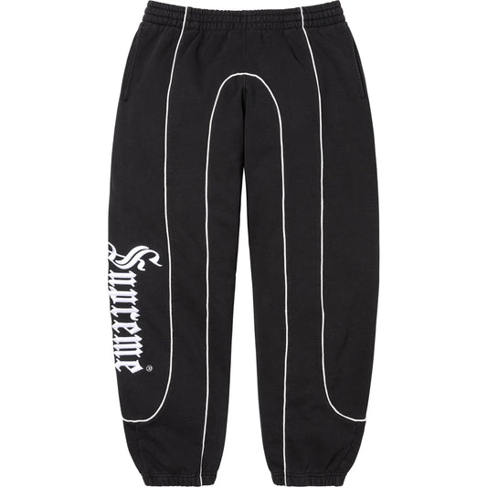 Supreme Curve Piping Sweatpant Black