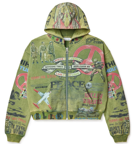 Vale Olive Peace Hoodie