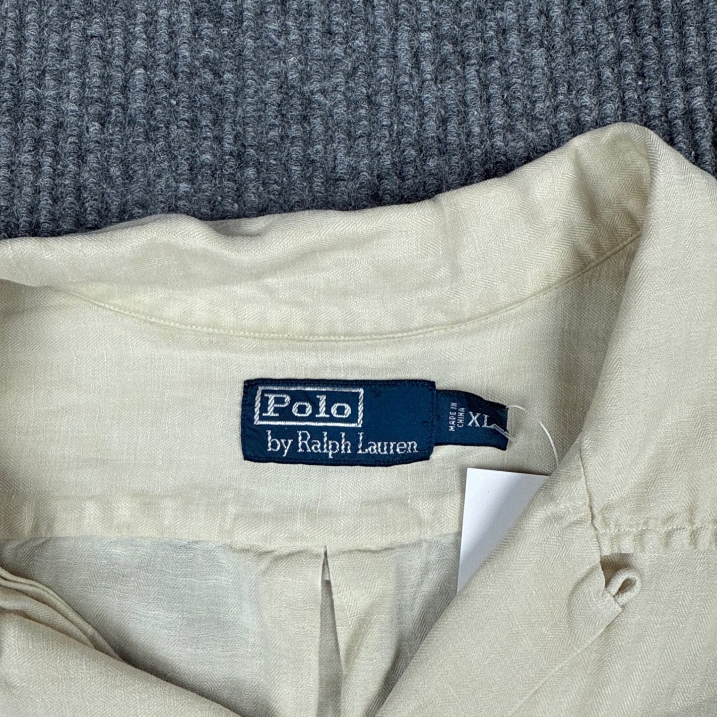 Polo by Ralph Lauren Short Sleeve Button-Up - Cream (XL)