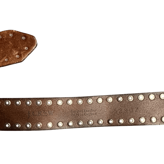J.Crew Leather Grommet Belt - Brown (38)