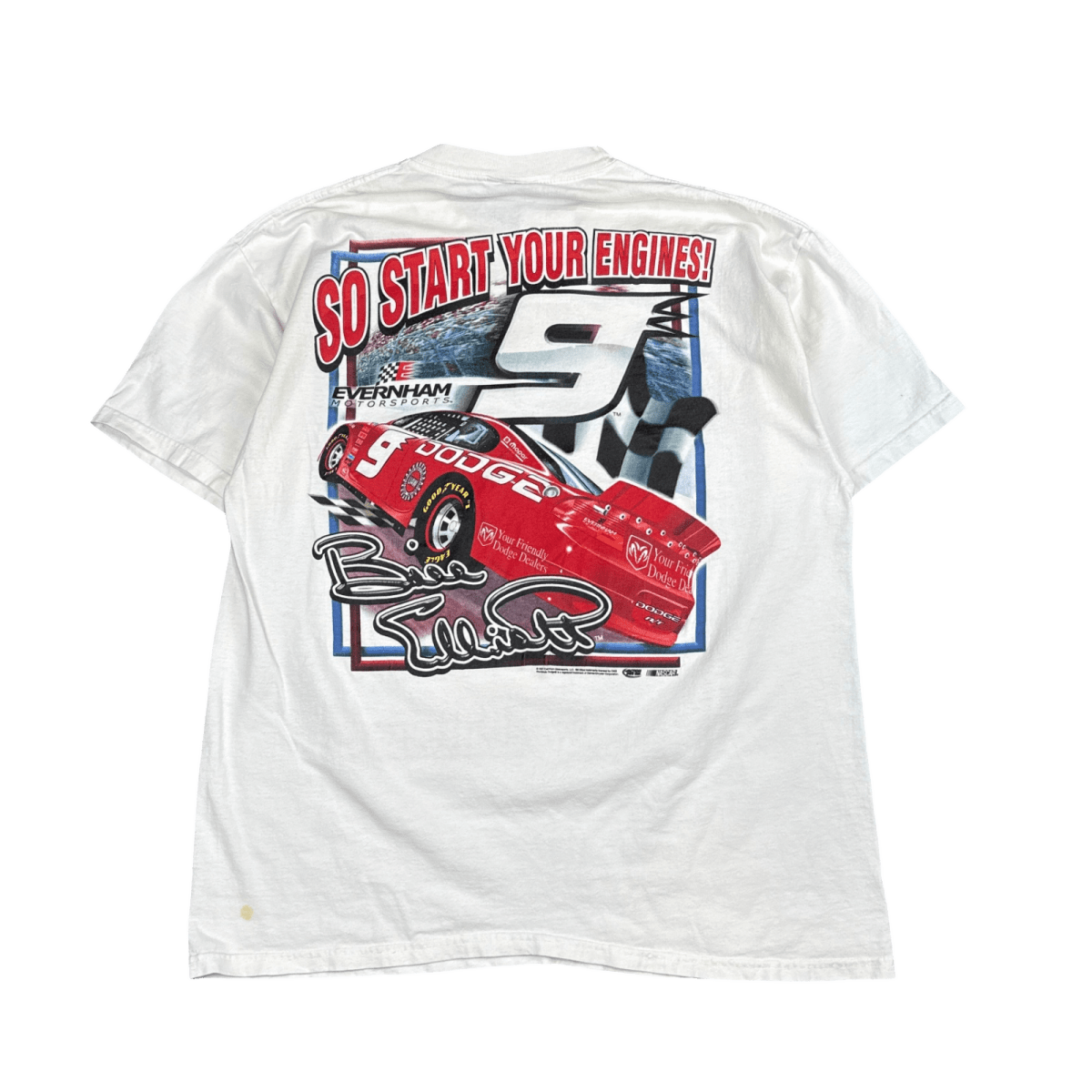 Chase Authentics Dodge NASCAR Showtime Tee - White (L)