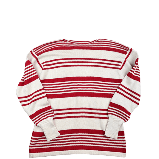 Polo by Ralph Lauren Striped Sweater - Red and Cream (M)