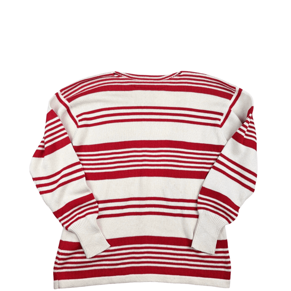 Polo by Ralph Lauren Striped Sweater - Red and Cream (M)
