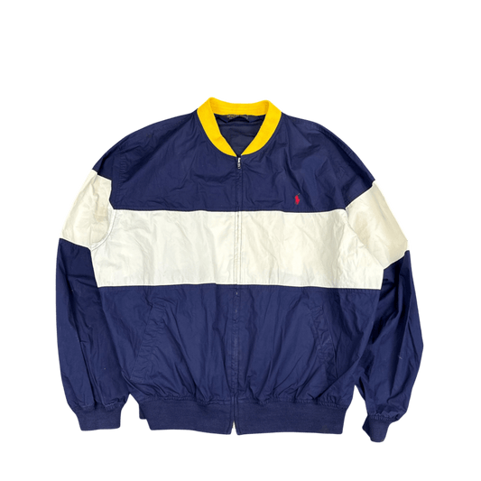Polo by Ralph Lauren Windbreaker - Navy Blue & Cream (XL)