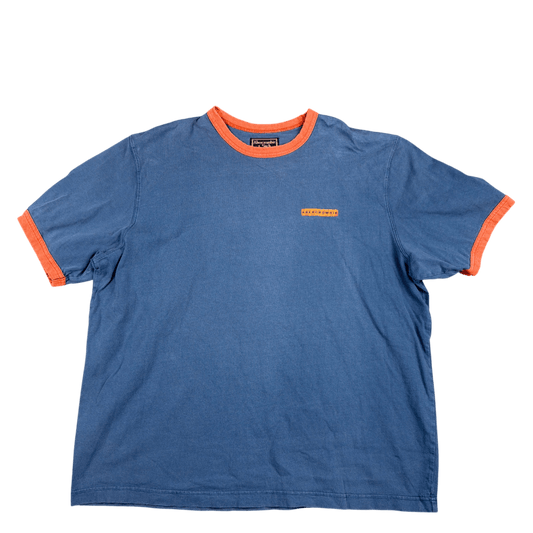 Abercrombie & Fitch Ringer Tee - Blue with Orange (XXL)