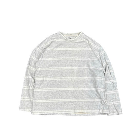 Georges Marciano Guess Striped Long Sleeve - Light Gray/White (L)
