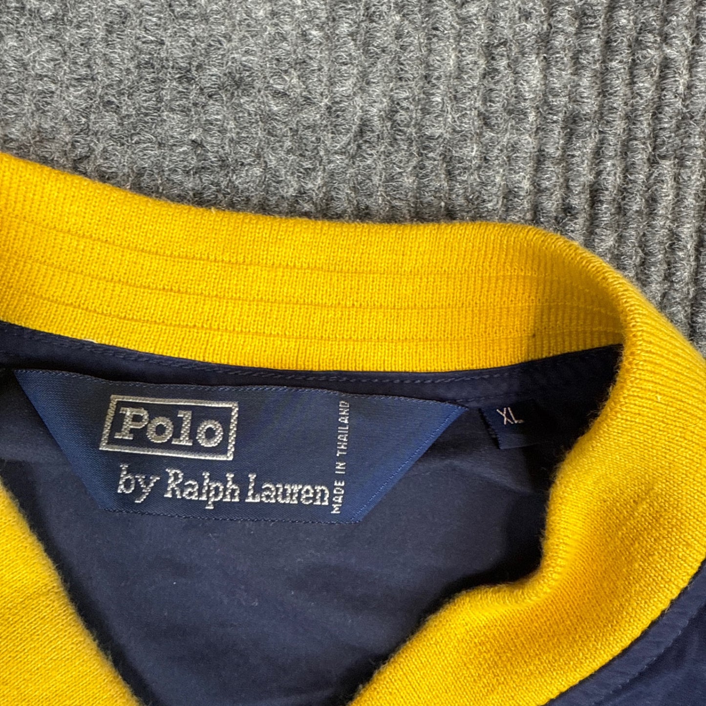 Polo by Ralph Lauren Windbreaker - Navy Blue & Cream (XL)