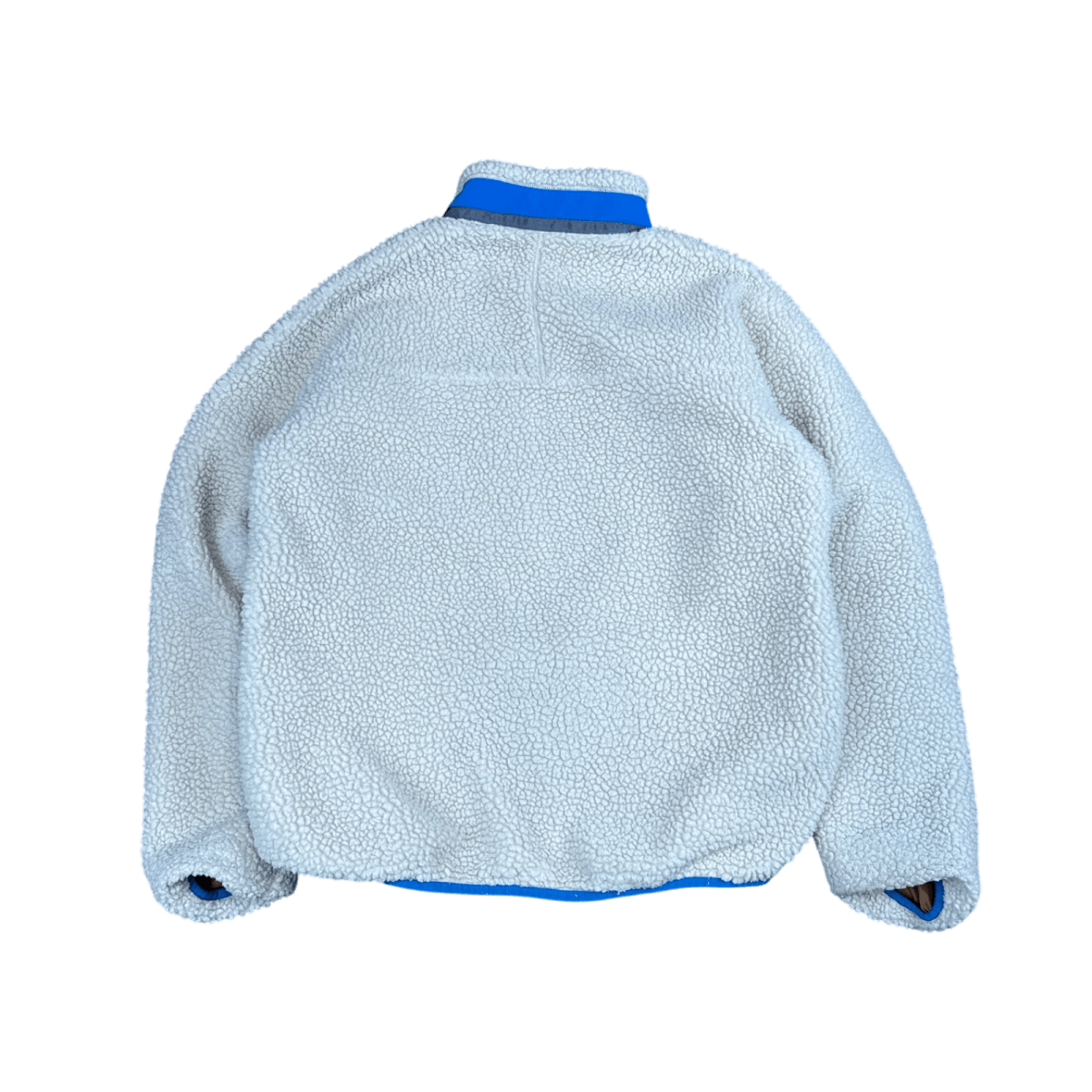 Patagonia Fleece Jacket - Cream and Blue (2XL)