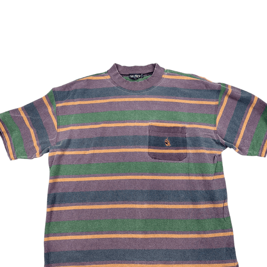 Nautica Striped Pocket Tee - Purple/Green/Yellow (XL)
